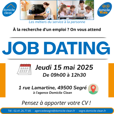 ORGANISATION D'UN JOB DATING LE JEUDI 15 MAI