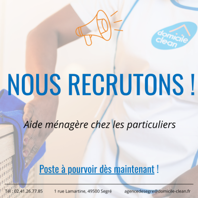 NOUS RECRUTONS !