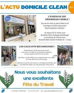 📰L’ACTU DOMICILE CLEAN - #11 - Vendredi 1er mai 2026