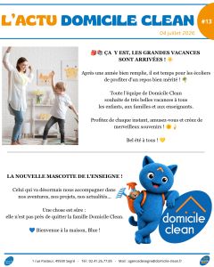 📰L’ACTU DOMICILE CLEAN - #13 - Samedi 04 juillet 2026